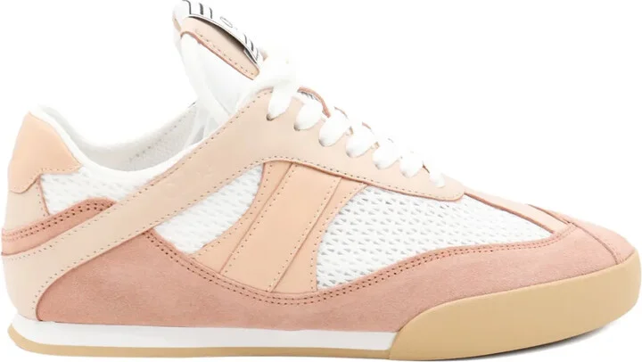 Mesh-Panel Suede Sneakers