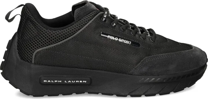 Mesh-Panel Suede Trainers