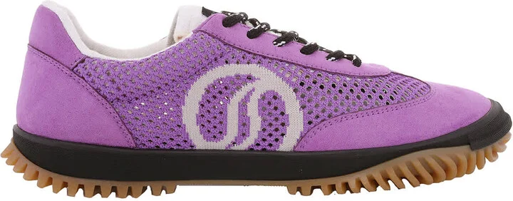 Mesh Paneled S-Wave Low-Top Sneakers