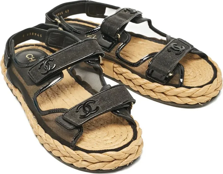 Mesh-Panelled Flat Sandals - Image 2