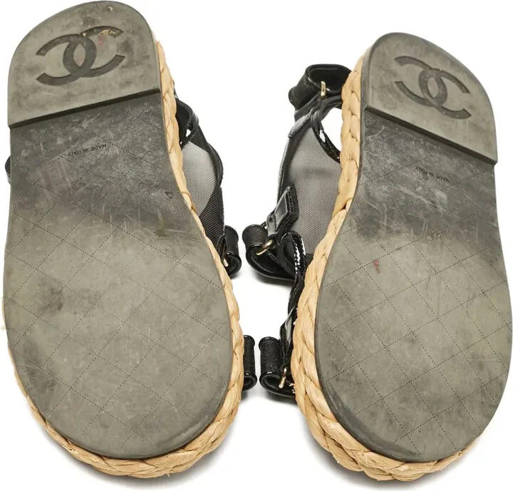Mesh-Panelled Flat Sandals - Image 3