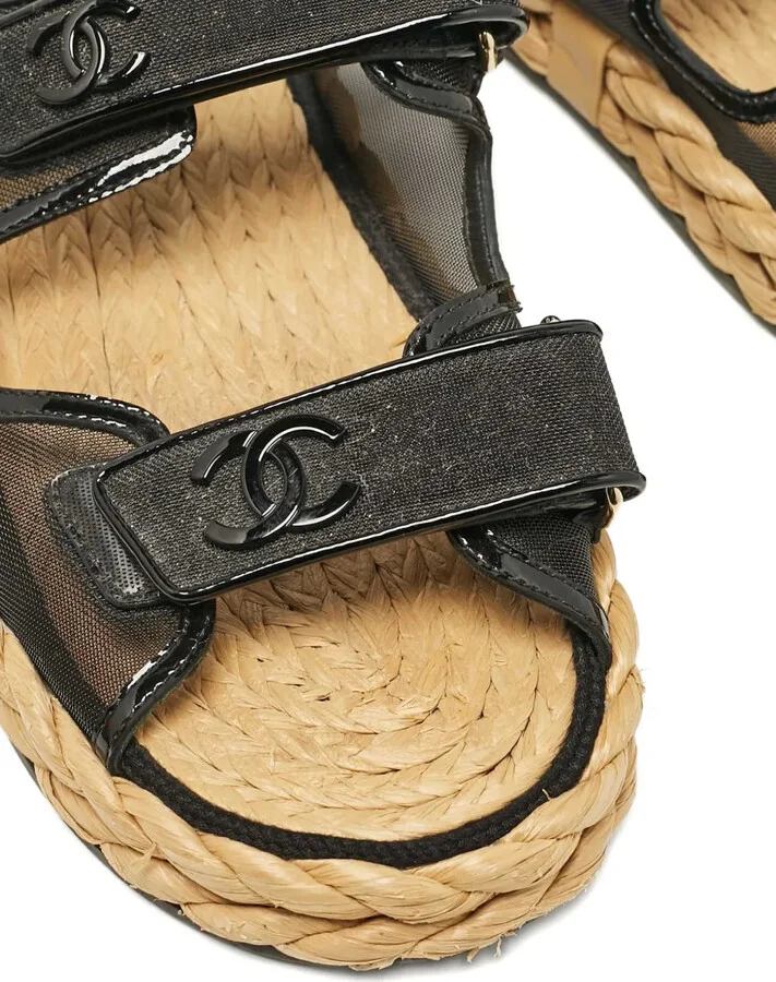 Mesh-Panelled Flat Sandals - Image 5