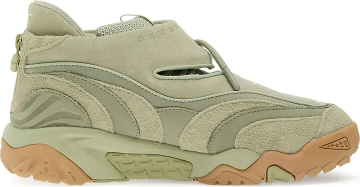 Mesh-Panelled High-Top Sneakers