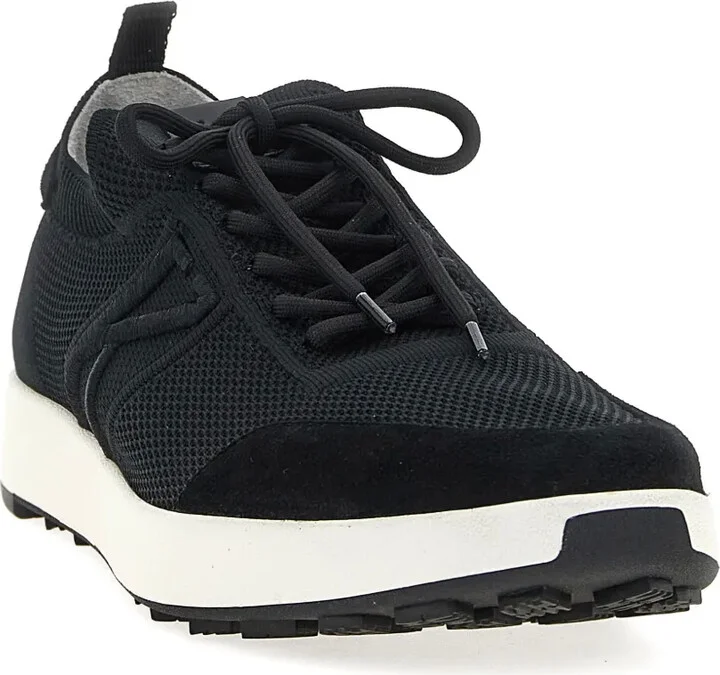 Mesh-Panelled Lace-Up Sneakers - Image 2