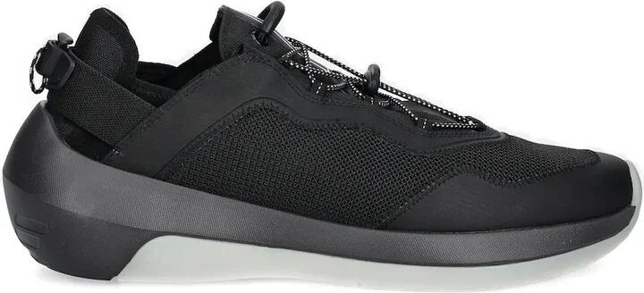 Mesh-Panelled Lace-Up Sneakers