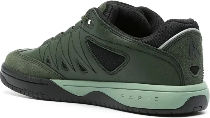 Mesh-Panelled Leather Sneakers - Image 3