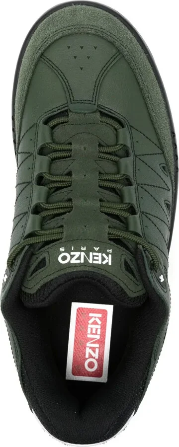 Mesh-Panelled Leather Sneakers - Image 4