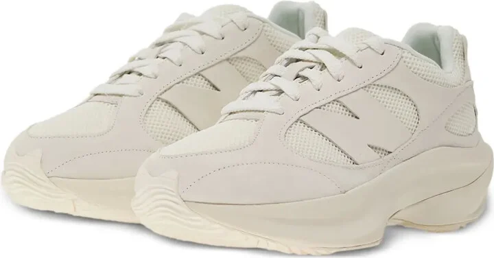 Mesh-Panelled Leather Trainers - Image 2