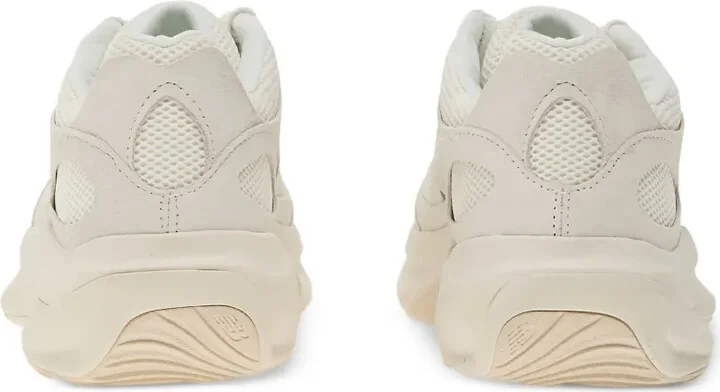 Mesh-Panelled Leather Trainers - Image 3