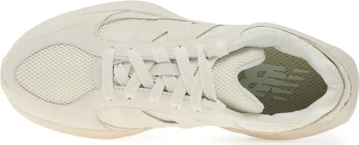 Mesh-Panelled Leather Trainers - Image 4