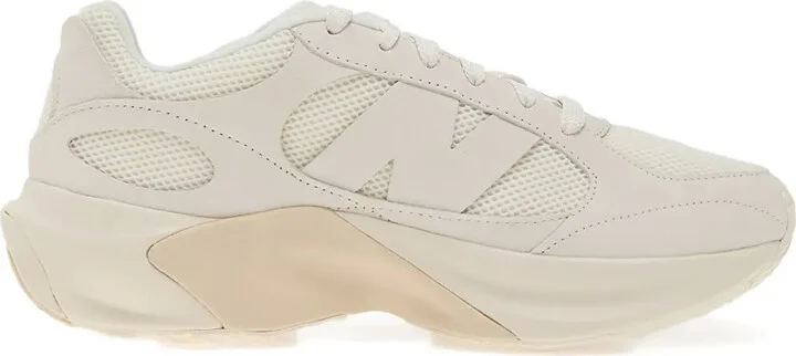 Mesh-Panelled Leather Trainers