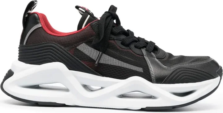 Mesh-Panelled Low-Top Sneakers