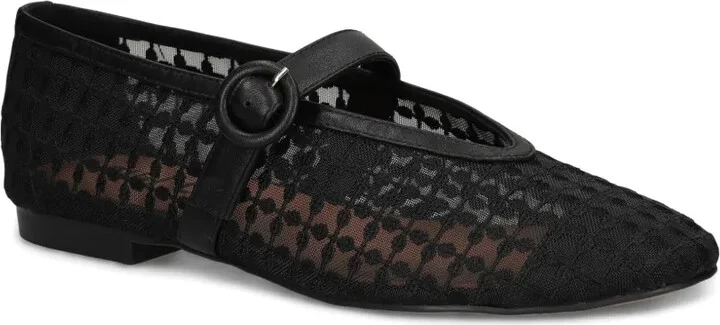 Mesh-Panelling Ballerina Shoes - Image 2