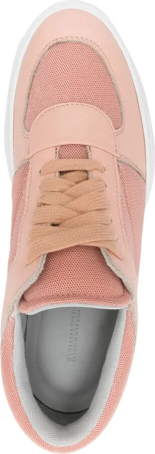 Mesh-Panels Leather Sneakers - Image 4