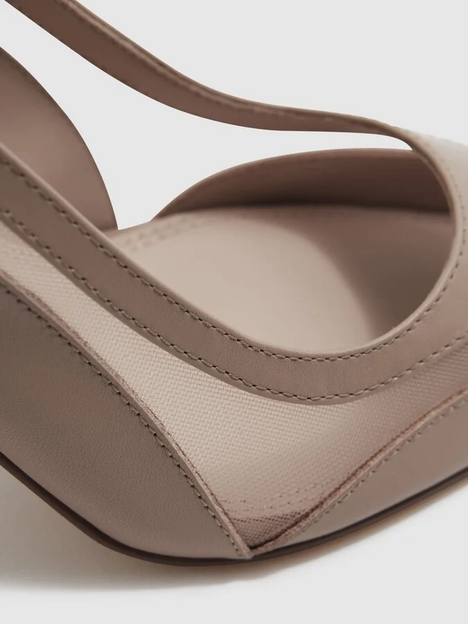Mesh Sling Back Court Shoes - Image 5
