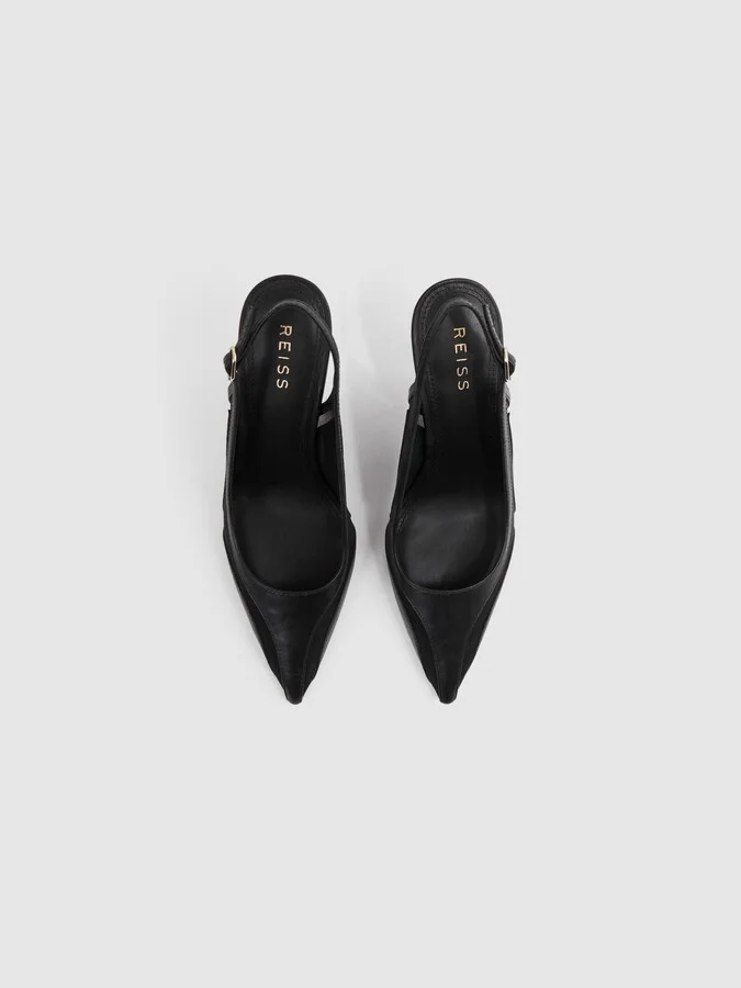 Mesh Sling Back Court Shoes - Image 4
