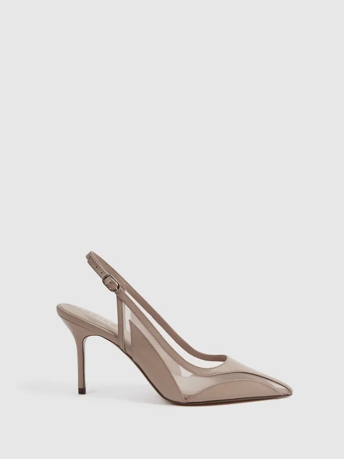 Mesh Sling Back Court Shoes