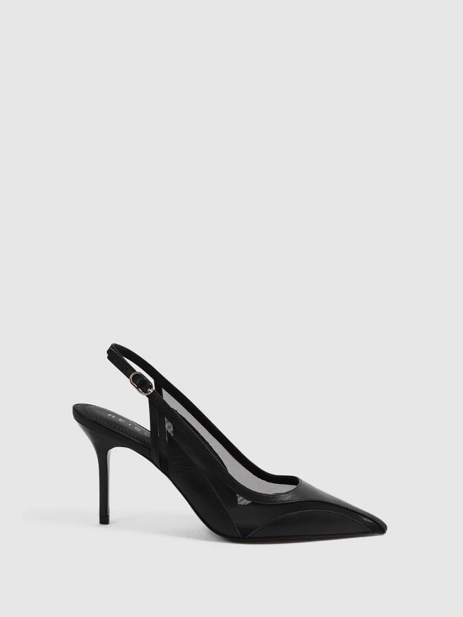 Mesh Sling Back Court Shoes
