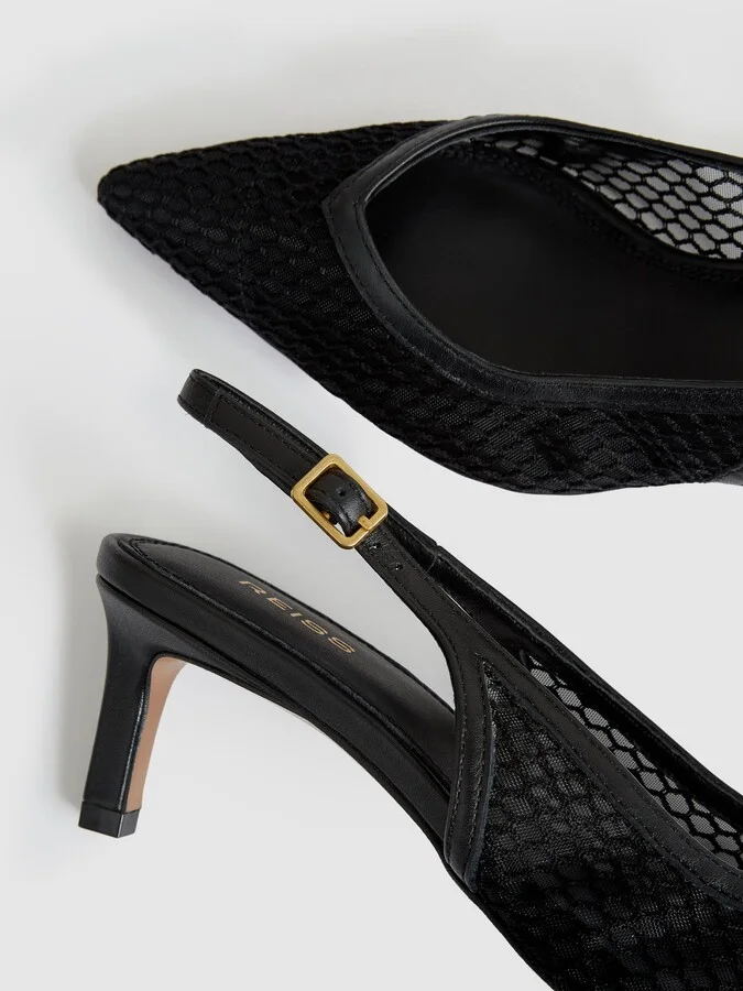 Mesh Slingback Heels - Image 5