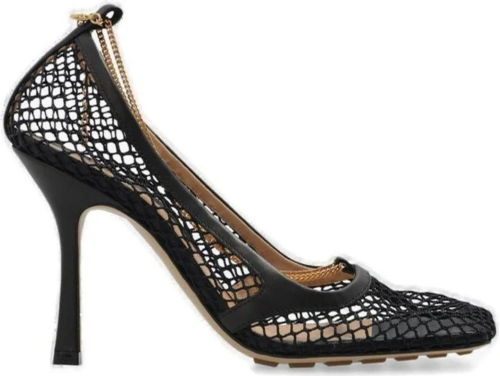 Mesh Square-toe Pumps
