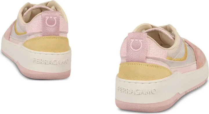 Mesh suede lace-up sneakers - Image 3