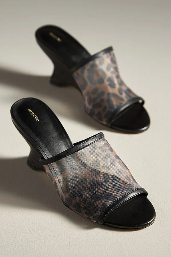 Mesh Wedge Heels