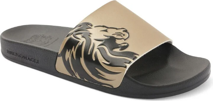 Messe Sandals Mens 7 Bronze Slip On Round Toe Comfort Slide ZOGG74
