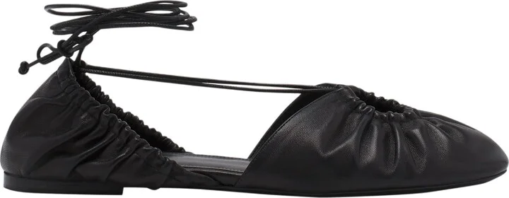 Mesure Lace-Up Leather Ballerina