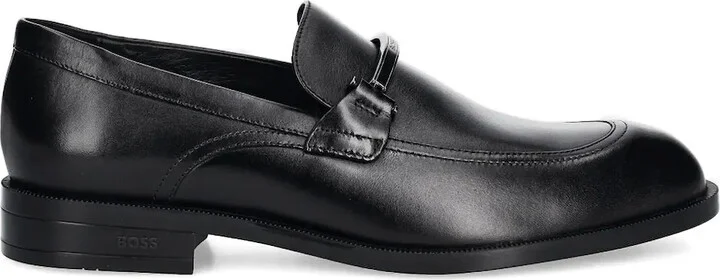 Metal-Bar Leather Loafers