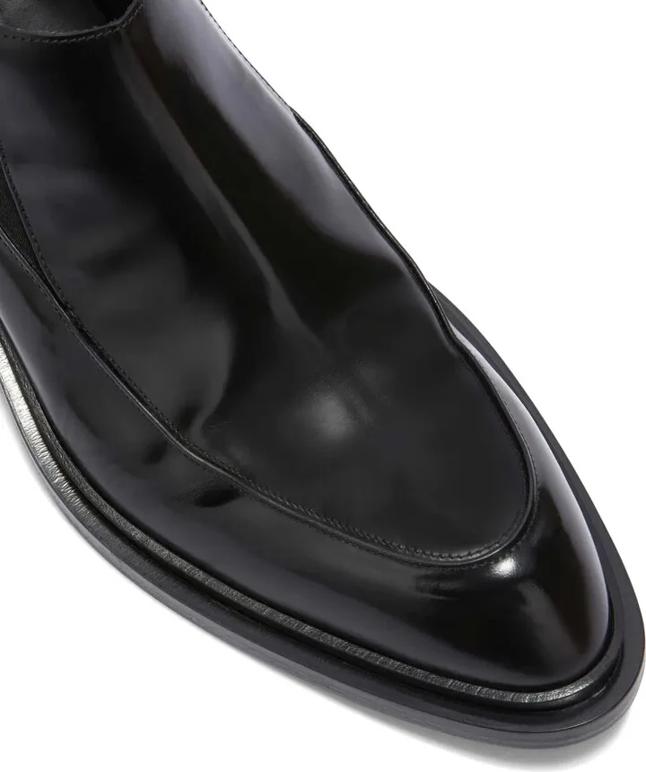 Metal-Detail Leather Boots - Image 5