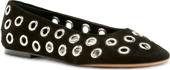 Metal-Eyelet Detailing Ballerinas - Image 2