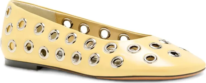 Metal-Eyelet Detailing Ballerinas - Image 2
