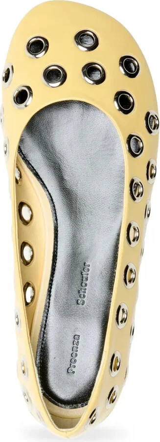 Metal-Eyelet Detailing Ballerinas - Image 4