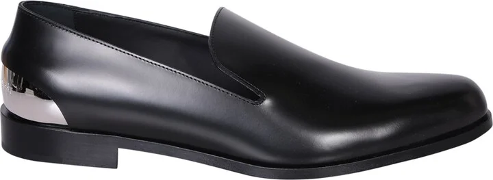 Metal Heel Black Loafer