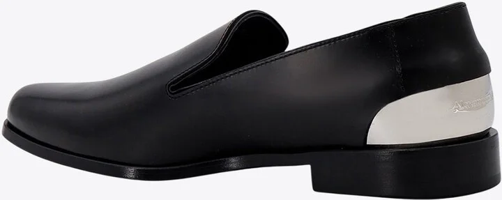 Metal Heel Leather Loafers - Image 2