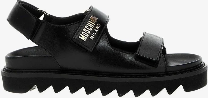 Metal Logo Detail Sandals