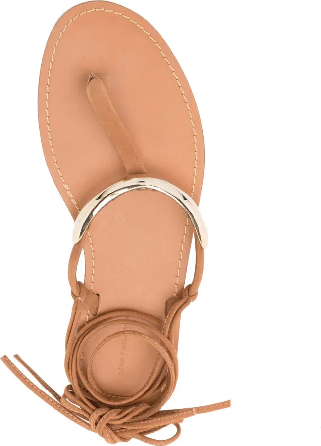 Metal-Strap Leather Sandals - Image 4