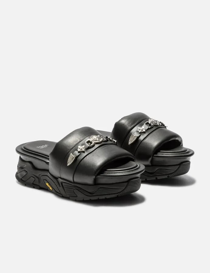 Metal Stud Platform Sandals - Image 4