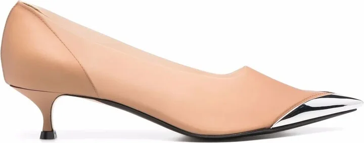 Metal Toe Transparent Pumps