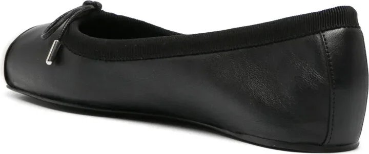 Metal-Toecap Leather Ballerina Shoes - Image 3