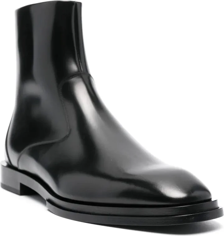 Metal-Trim Leather Boots - Image 2