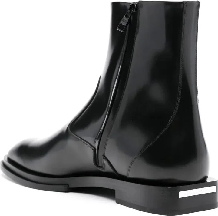 Metal-Trim Leather Boots - Image 3