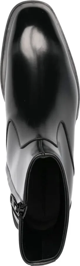 Metal-Trim Leather Boots - Image 4