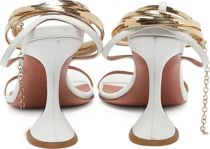 Metal Wrap Leather Sandals - Image 4