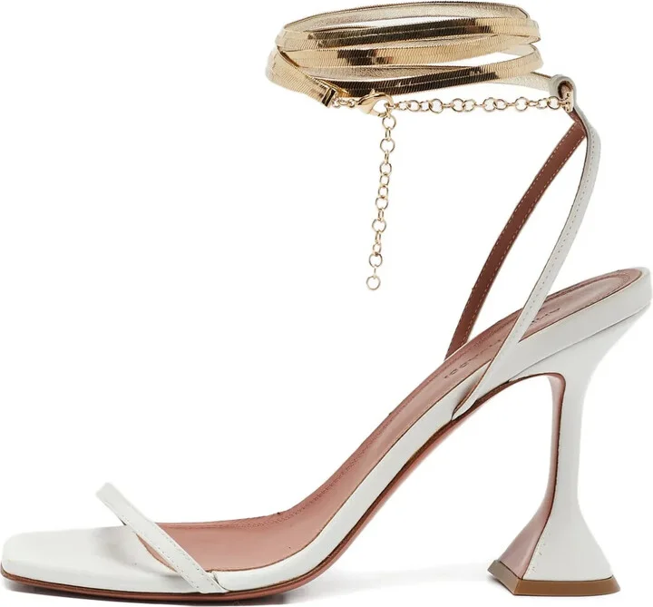 Metal Wrap Leather Sandals