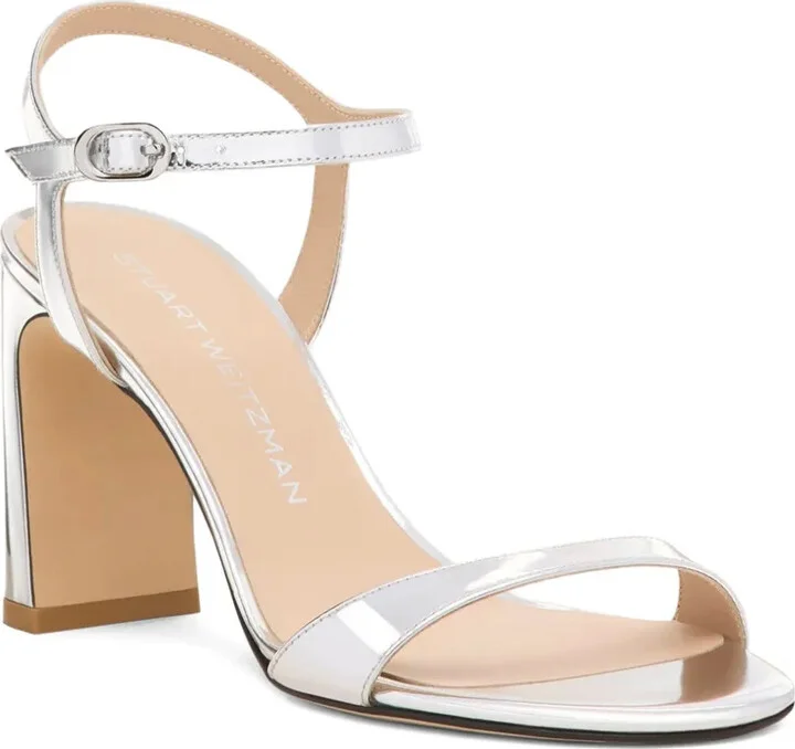 Metallic Block-Heel Sandals - Image 2