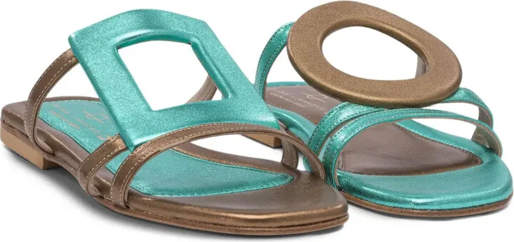 Metallic Buckle Sandals - Image 2