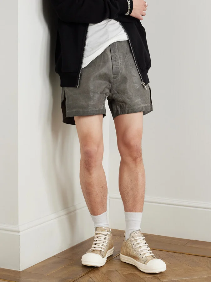 Metallic Coated-Denim Sneakers - Image 2