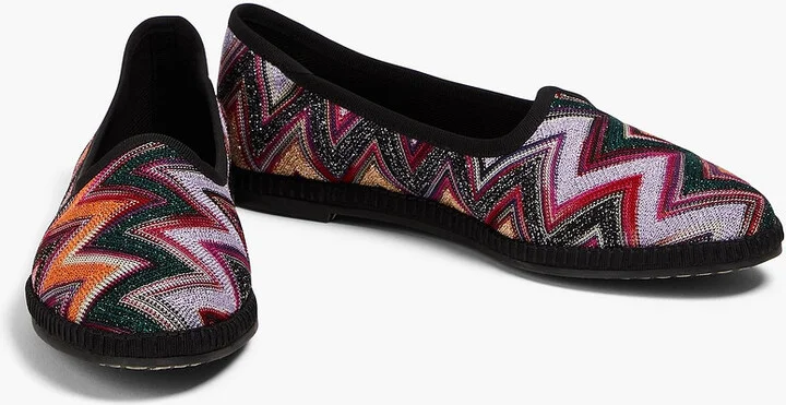 Metallic crochet-knit slippers - Image 2