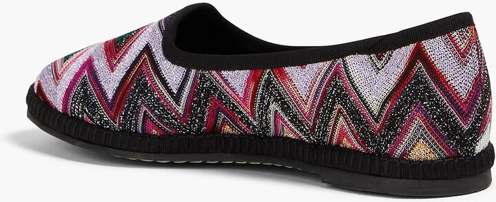Metallic crochet-knit slippers - Image 3